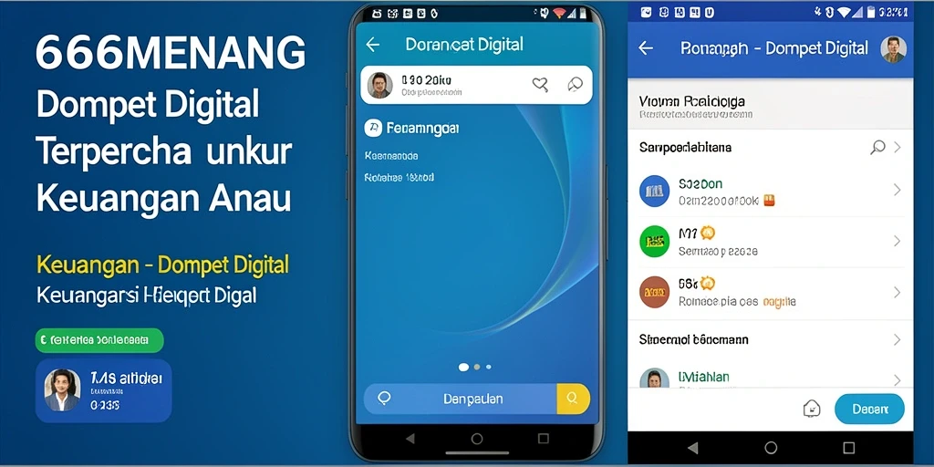 Tampilan antarmuka aplikasi Dompet Digital 666MENANG yang modern.