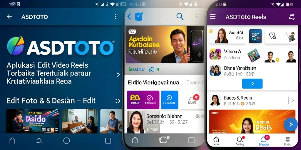 Antarmuka aplikasi ASDTOTO untuk pengeditan video Reels