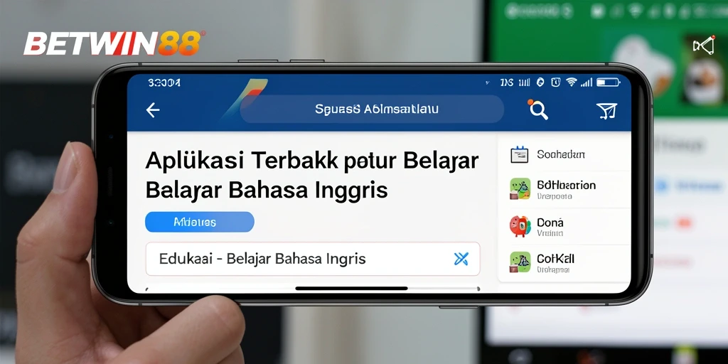 Screenshot utama BETWIN88 menampilkan antarmuka belajar Bahasa Inggris yang interaktif.