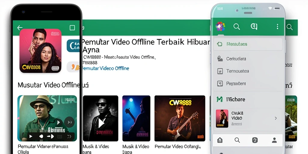 Antarmuka CW8888 yang intuitif untuk pengalaman Pemutar Video Offline.