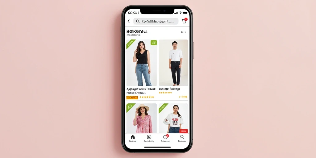 Tampilan antarmuka KOKO11 yang menarik dan fungsional untuk belanja fashion.