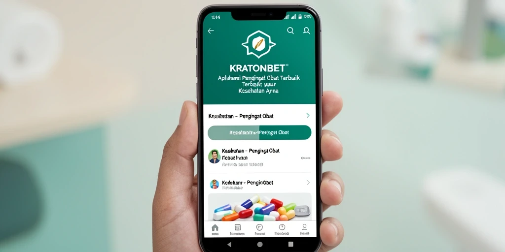 Tampilan antarmuka KRATONBET yang ramah pengguna untuk pengingat obat.