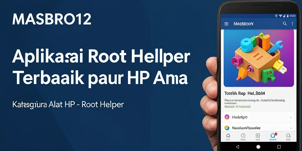 Tampilan antarmuka aplikasi MASBRO12 yang memudahkan penggunaan Root Helper.