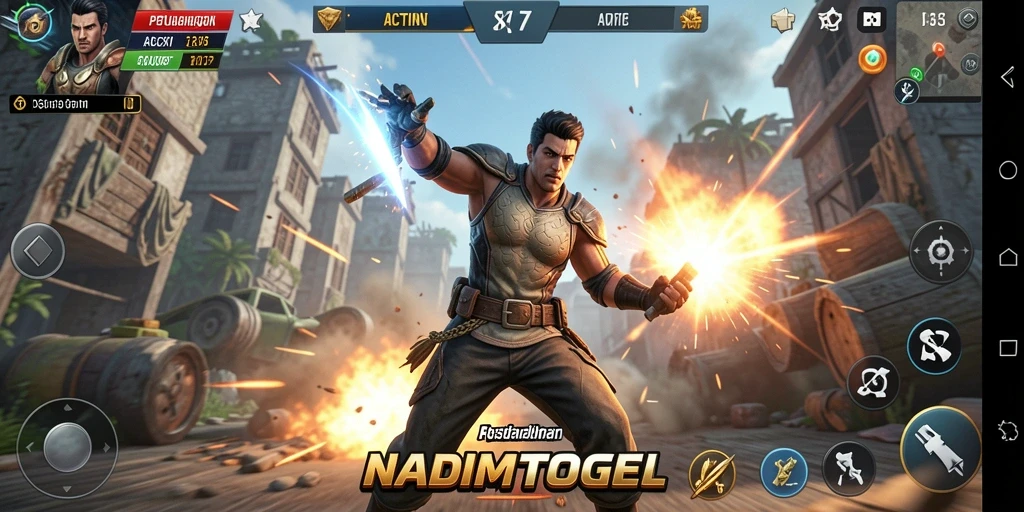 Tampilan antarmuka NADIMTOGEL saat beraksi di dalam game.
