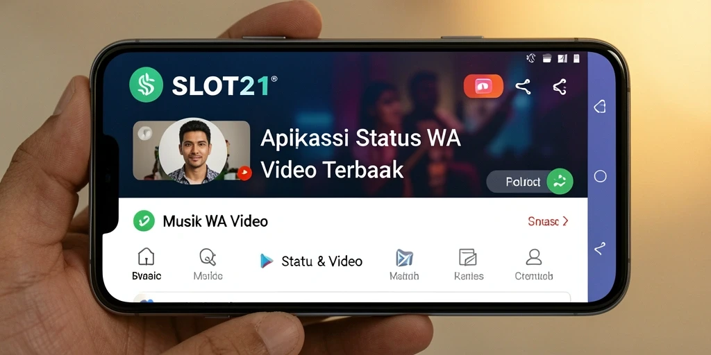 Antarmuka aplikasi SLOT21 yang mudah digunakan untuk Status WA Video.