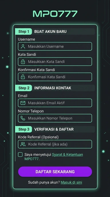 Cara Mudah Daftar Akun mpo777 untuk Pemain Android